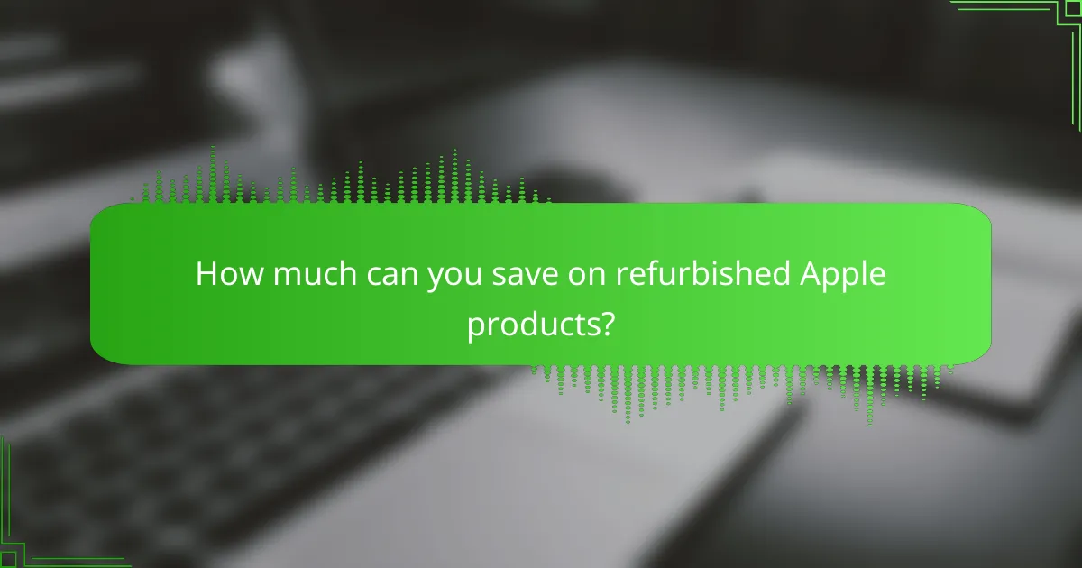 How much can you save on refurbished Apple products?